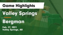 Valley Springs  vs Bergman   Game Highlights - Feb. 27, 2021