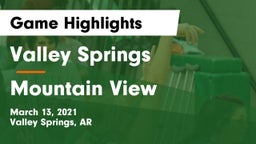 Valley Springs  vs Mountain View  Game Highlights - March 13, 2021