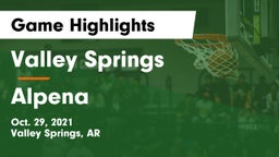 Valley Springs  vs Alpena  Game Highlights - Oct. 29, 2021