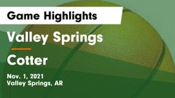 Valley Springs  vs Cotter  Game Highlights - Nov. 1, 2021