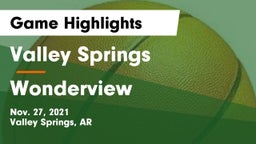 Valley Springs  vs Wonderview  Game Highlights - Nov. 27, 2021
