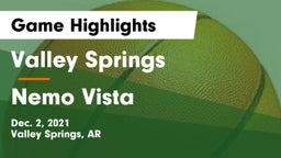 Valley Springs  vs Nemo Vista  Game Highlights - Dec. 2, 2021