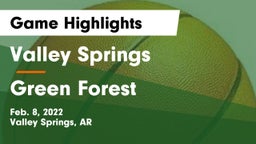 Valley Springs  vs Green Forest  Game Highlights - Feb. 8, 2022