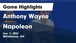 Anthony Wayne  vs Napoleon Game Highlights - Jan. 7, 2022