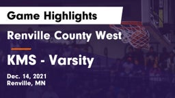 Renville County West  vs KMS - Varsity Game Highlights - Dec. 14, 2021