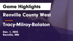 Renville County West  vs Tracy-Milroy-Balaton  Game Highlights - Dec. 1, 2023