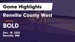 Renville County West  vs BOLD  Game Highlights - Dec. 18, 2023