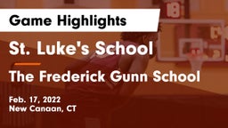 St. Luke's School vs The Frederick Gunn School Game Highlights - Feb. 17, 2022