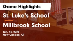 St. Luke's School vs Millbrook School Game Highlights - Jan. 14, 2023