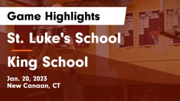 St. Luke's School vs King School Game Highlights - Jan. 20, 2023
