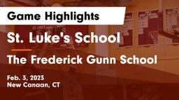 St. Luke's School vs The Frederick Gunn School Game Highlights - Feb. 3, 2023