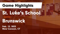 St. Luke's School vs Brunswick  Game Highlights - Feb. 13, 2023