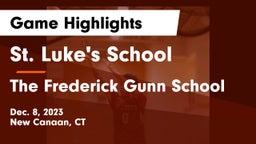 St. Luke's School vs The Frederick Gunn School Game Highlights - Dec. 8, 2023