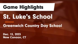 St. Luke's School vs Greenwich Country Day School Game Highlights - Dec. 13, 2023
