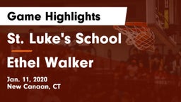 St. Luke's School vs Ethel Walker Game Highlights - Jan. 11, 2020