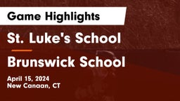 St. Luke's School vs Brunswick School Game Highlights - April 15, 2024