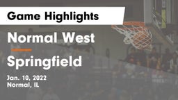 Normal West  vs Springfield Game Highlights - Jan. 10, 2022