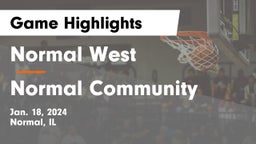 Normal West  vs Normal Community  Game Highlights - Jan. 18, 2024