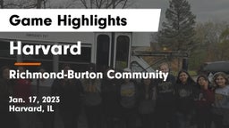 Harvard  vs Richmond-Burton Community  Game Highlights - Jan. 17, 2023