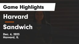 Harvard  vs Sandwich  Game Highlights - Dec. 6, 2023