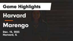 Harvard  vs Marengo  Game Highlights - Dec. 15, 2023