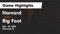 Harvard  vs Big Foot  Game Highlights - Dec. 18, 2023