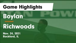 Boylan  vs Richwoods  Game Highlights - Nov. 24, 2021