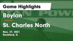 Boylan  vs St. Charles North  Game Highlights - Nov. 27, 2021