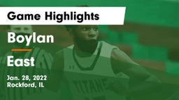 Boylan  vs East  Game Highlights - Jan. 28, 2022