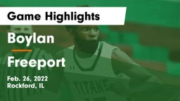 Boylan  vs Freeport  Game Highlights - Feb. 26, 2022