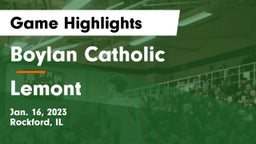 Boylan Catholic  vs Lemont  Game Highlights - Jan. 16, 2023
