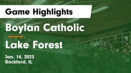 Boylan Catholic  vs Lake Forest  Game Highlights - Jan. 14, 2023
