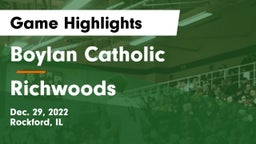 Boylan Catholic  vs Richwoods  Game Highlights - Dec. 29, 2022