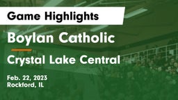 Boylan Catholic  vs Crystal Lake Central  Game Highlights - Feb. 22, 2023