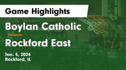 Boylan Catholic  vs Rockford East  Game Highlights - Jan. 5, 2024