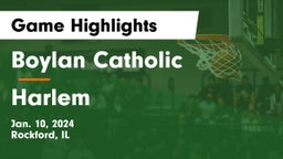 Boylan Catholic  vs Harlem  Game Highlights - Jan. 10, 2024