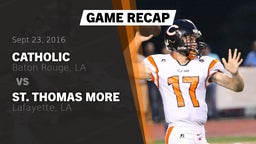 Recap: Catholic  vs. St. Thomas More  2016