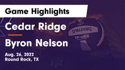 Cedar Ridge  vs Byron Nelson  Game Highlights - Aug. 26, 2022