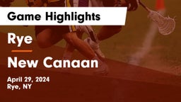 Rye  vs New Canaan  Game Highlights - April 29, 2024