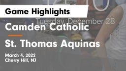 Camden Catholic  vs St. Thomas Aquinas Game Highlights - March 4, 2022