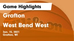 Grafton  vs West Bend West  Game Highlights - Jan. 15, 2021