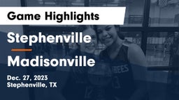 Stephenville  vs Madisonville  Game Highlights - Dec. 27, 2023