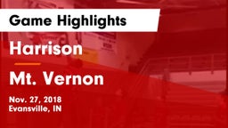 Harrison  vs Mt. Vernon  Game Highlights - Nov. 27, 2018