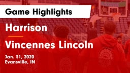Harrison  vs Vincennes Lincoln  Game Highlights - Jan. 31, 2020