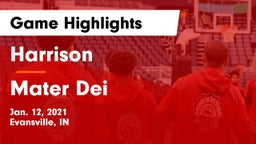 Harrison  vs Mater Dei  Game Highlights - Jan. 12, 2021