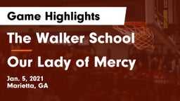 The Walker School vs Our Lady of Mercy  Game Highlights - Jan. 5, 2021
