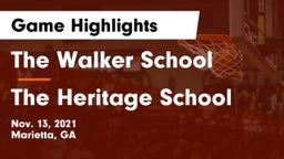 The Walker School vs The Heritage School Game Highlights - Nov. 13, 2021
