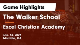 The Walker School vs Excel Christian Academy Game Highlights - Jan. 14, 2022
