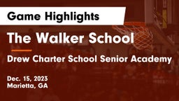 The Walker School vs Drew Charter School Senior Academy  Game Highlights - Dec. 15, 2023