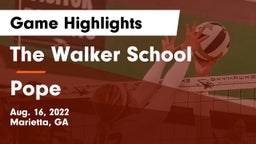 The Walker School vs Pope  Game Highlights - Aug. 16, 2022